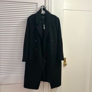 Black Wool Coat | Banana Republic Timeless Top Coat | Long Wool Coat | NWT
